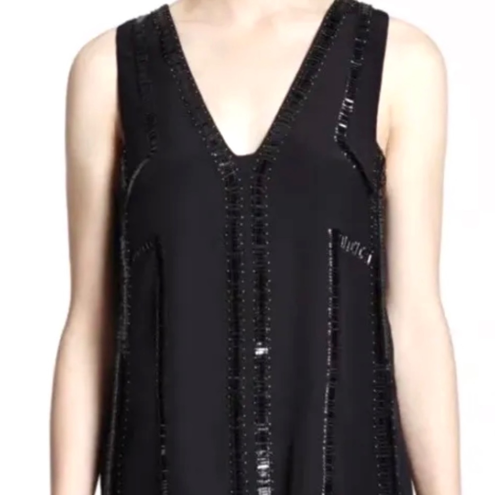 NWT Ramy Brook Robin  Silk Beaded Embellished Sleeveless Blouse